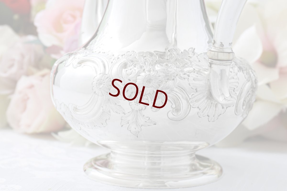 画像6: 純銀製(925) アンティークシルバー 1853年 ヴィクトリアンロココスタイル コーヒーポット (6)