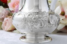 画像6: 純銀製(925) アンティークシルバー 1853年 ヴィクトリアンロココスタイル コーヒーポット (6)