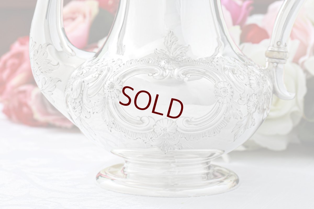 画像5: 純銀製(925) アンティークシルバー 1853年 ヴィクトリアンロココスタイル コーヒーポット (5)