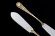 画像3: アンティークシルバー、純銀製（925）1903年マッピン＆ウェッブ　パーシャルギルト　ペアバターナイフセット (3)