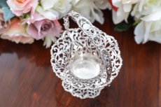 画像3: アンティークシルバー、純銀製（９２５）1910年 マッピン＆ウェッブ　透かし細工が美しい、　フラワーバスケット (3)