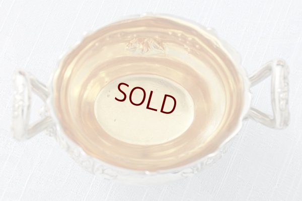 画像10: アンティークシルバー、純銀製(925) 1900年前後 アメリカ製ロココスタイル　お花とスクロールコーヒー3点セット