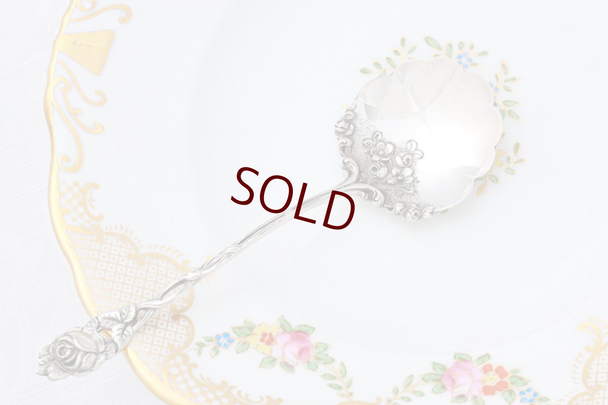 画像1: アンティークシルバー ドイツ 純銀800 クリームスプーン (1)