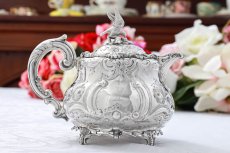 画像18: 純銀製(925) 1862年 希少　特級 ヴィクトリアンロココ/ ルイスタイル　ティー&コーヒーセット (18)