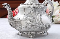 画像5: 純銀製(925) 1862年 希少　特級 ヴィクトリアンロココ/ ルイスタイル　ティー&コーヒーセット (5)
