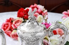 画像12: 純銀製(925) 1862年 希少　特級 ヴィクトリアンロココ/ ルイスタイル　ティー&コーヒーセット (12)