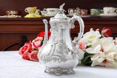 画像9: 純銀製(925) 1862年 希少　特級 ヴィクトリアンロココ/ ルイスタイル　ティー&コーヒーセット (9)