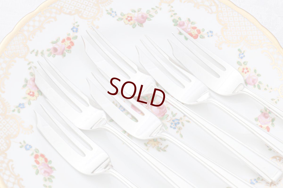 画像3: ヴィンテージシルバー、純銀製（925）1964年　アールデコ　ケーキフォーク6 本セット (3)