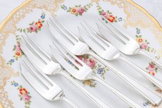 画像3: ヴィンテージシルバー、純銀製（925）1964年　アールデコ　ケーキフォーク6 本セット (3)