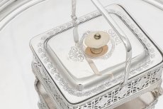 画像4: アンティークシルバー、シルバープレート製 1900年前後 バターディッシュ (4)