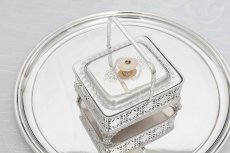 画像3: アンティークシルバー、シルバープレート製 1900年前後 バターディッシュ (3)