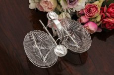 画像3: アンティークシルバー、シルバープレート　Mappin & Webb　1900年ごろ　カットグラス　ダブルジャムディッシュ (3)