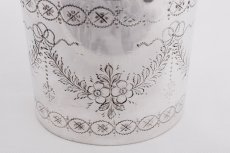 画像7: アンティークシルバー、シルバープレート 1907-30年代ごろ お花とリボンのガーランド ティーキャディー (7)