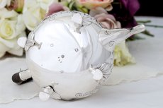 画像8: アンティークシルバー、純銀製（925）1900年 バーナード スクロールとお花のバチェラーサイズ　ティーポット (8)