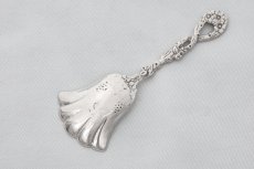 画像3: アンティークシルバー、純銀製(800)ドイツ　透かし細工　お花、葡萄と葉模様のティーキャディースプーン (3)