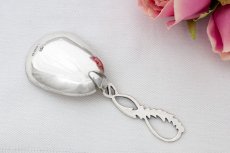 画像4: アンティークシルバー、純銀製(925)　透かし細工　葉模様のティーキャディースプーン (4)