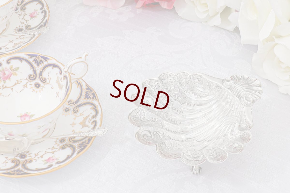 画像5: ヴィンテージシルバー、純銀製(925) 1969年  シェル型ボンボンディッシュ (5)