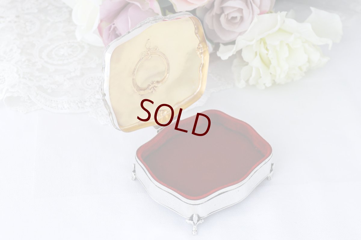 画像1: アンティークシルバー、純銀製(925)  1911年 エルキントン ジュエリーボックス (1)