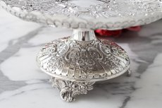 画像7: アンティークシルバー、 純銀製(925)  1888年　  超美彫刻　ペア　コンポート/タッツア/ケーキスタンド (7)