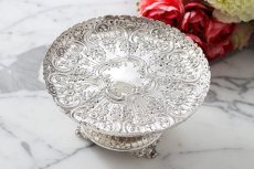 画像6: アンティークシルバー、 純銀製(925)  1888年　  超美彫刻　ペア　コンポート/タッツア/ケーキスタンド (6)