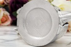 画像7: アンティークシルバー、シルバープレート製　エドウォーディアン　ハンドエングレービング　バチェラーサイズ ティー3点セット (7)