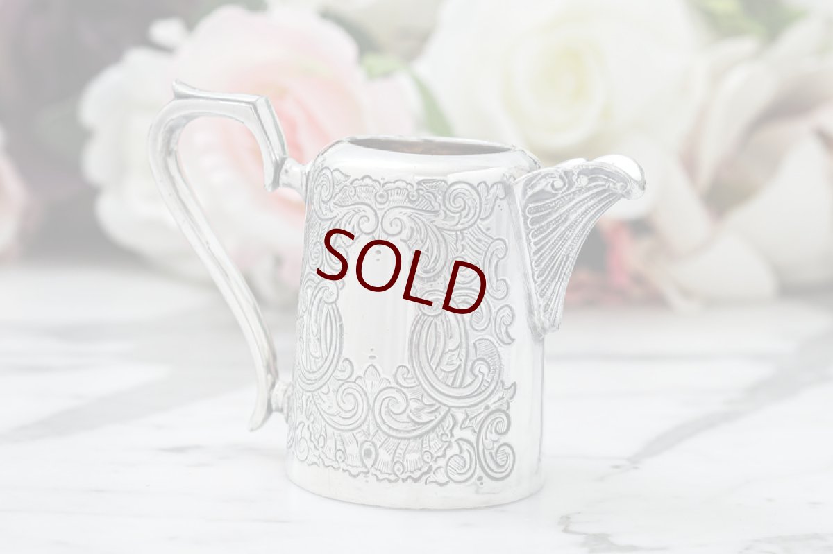 画像9: アンティークシルバー、シルバープレート製　エドウォーディアン　ハンドエングレービング　バチェラーサイズ ティー3点セット (9)