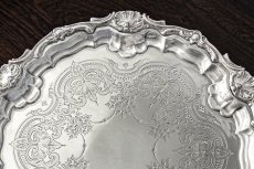 画像5: アンティークシルバー、シルバープレート マッピン＆ウェッブ　美彫刻　薔薇のガーランド　32cm　サルヴァ  (5)