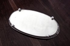 画像8: アンティークシルバー　シルバープレート製　ヴィクトリア時代後期　レア　オーバルギャラリートレイ (8)
