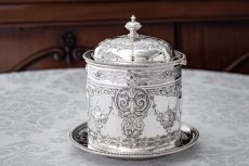 画像3: アンティークシルバー、シルバープレート製　Martin, Hall & Co. ヴィクトリアン  ビスケットボックス (3)