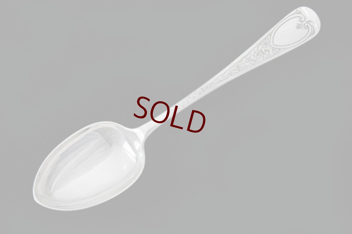 画像7: アンティークシルバー、純銀製（925）1896年  美手彫り クリスニング チャイルド カトラリー3点セット (7)