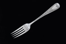 画像5: アンティークシルバー、純銀製（925）1896年  美手彫り クリスニング チャイルド カトラリー3点セット (5)