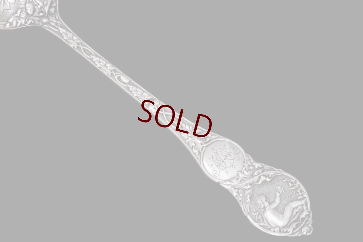 画像5: アンティークシルバー、純銀製（925）1881年  クリスニング　チャイルド　カトラリーセット (5)