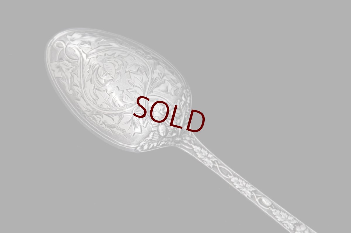 画像4: アンティークシルバー、純銀製（925）1881年  クリスニング　チャイルド　カトラリーセット (4)