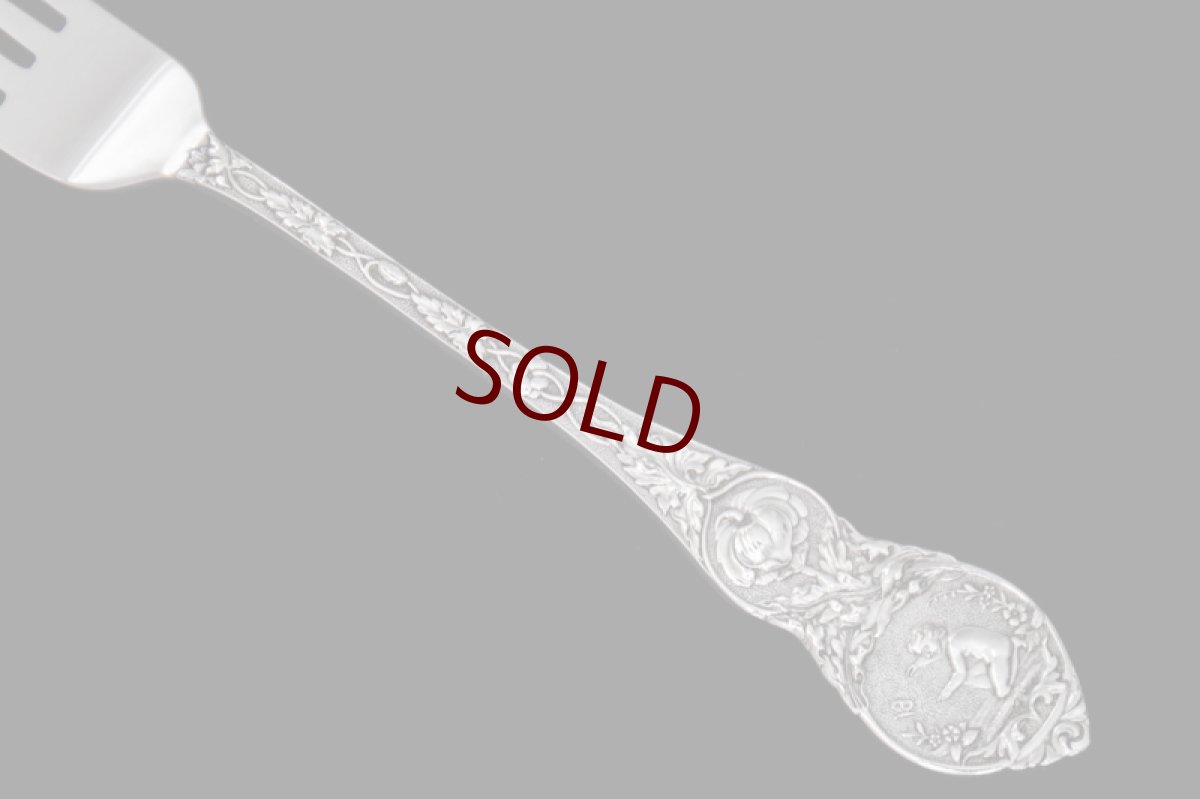 画像6: アンティークシルバー、純銀製（925）1881年  クリスニング　チャイルド　カトラリーセット (6)