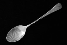 画像4: アンティークシルバー 純銀製(925) 1905年 ロココ調 ハンドル貝のボウル　ティースプーン6本セット (4)