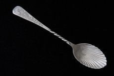 画像6: アンティークシルバー 純銀製(925) 1905年 ロココ調 ハンドル貝のボウル　ティースプーン6本セット (6)