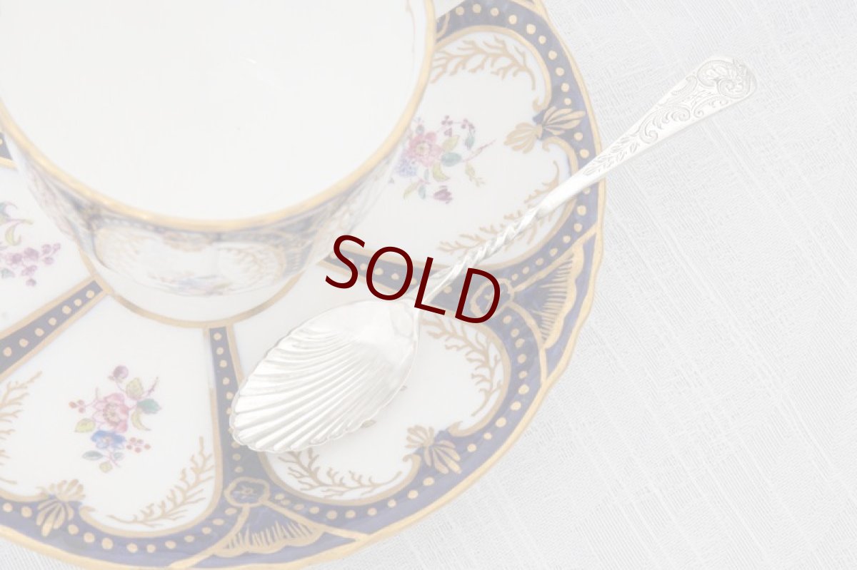 画像7: アンティークシルバー 純銀製(925) 1905年 ロココ調 ハンドル貝のボウル　ティースプーン6本セット (7)