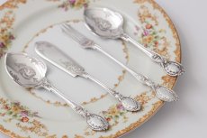 画像4: アンティークシルバー、シルバープレート製　マッピン＆ウェッブ　ヴィクトリアン　ティータイムカトラリーセット (4)
