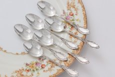 画像1: アンティークシルバー、純銀製（925）1900年　ロココ風装飾 ティースプーンセット (1)