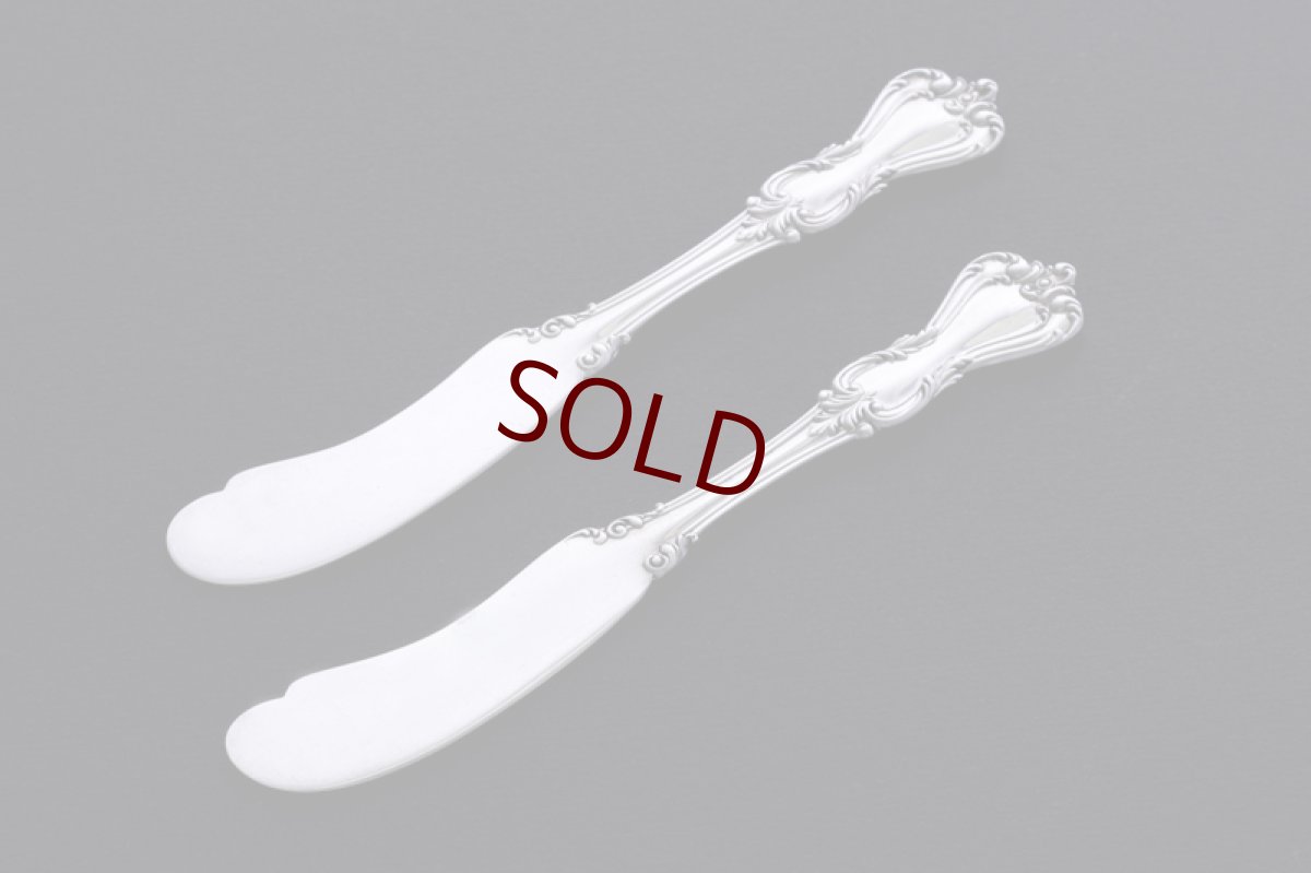 画像2: アンティークシルバー、純銀製(925) 1900年前後　American Silver 　ティーナイフ　4本セット (2)