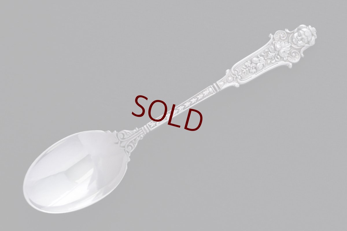 画像6: アンティークシルバー、純銀製（925）1904年　特級　ハイヴィクトリアン エンジェルフェイス ティースプーンセット (6)