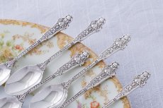 画像2: アンティークシルバー、純銀製（925）1904年　特級　ハイヴィクトリアン エンジェルフェイス ティースプーンセット (2)