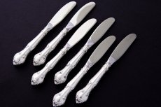 画像2: ヴィンテージシルバー、純銀製(925)ハンドル 1960年前後　American Silver Gorham　ティー/バターナイフ　6本セット (2)