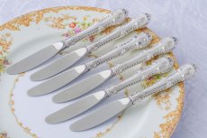 画像5: ヴィンテージシルバー、純銀製(925)ハンドル 1960年前後　American Silver Gorham　ティー/バターナイフ　6本セット (5)