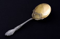 画像3: アンティークシルバー、シルバープレート製 1900年前後　ギルト　サービングカトラリーセット (3)