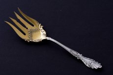 画像4: アンティークシルバー、シルバープレート製 1900年前後　ギルト　サービングカトラリーセット (4)