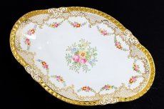 画像14: ヴィンテージ陶磁器 ニューチェルシー 1950-60年代 手描き 金彩 お花と薔薇のガーランド 22pc　ティーセット (14)