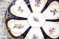 画像13: アンティーク陶磁器　コールポート金彩、コバルトブルー　総手描き　イングリッシュガーデンフラワー　トリオセット (13)