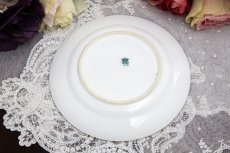 画像12: アンティーク陶磁器　コールポート金彩、コバルトブルー　総手描き　イングリッシュガーデンフラワー　トリオセット (12)