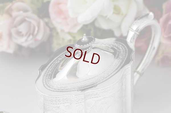 画像6: アンティークシルバー、シルバープレート製 1878年 エルキントン 特級 手彫り（ハンドエングレービング）　ティー3点セット